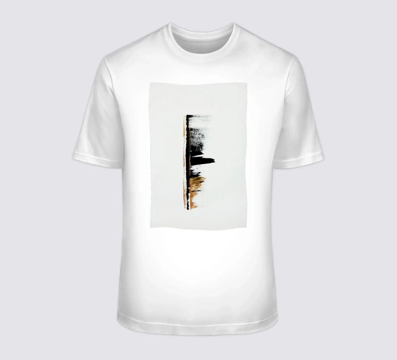 Gold And Black Minimal Abstract II t-shirt da Ingrid Beddoes