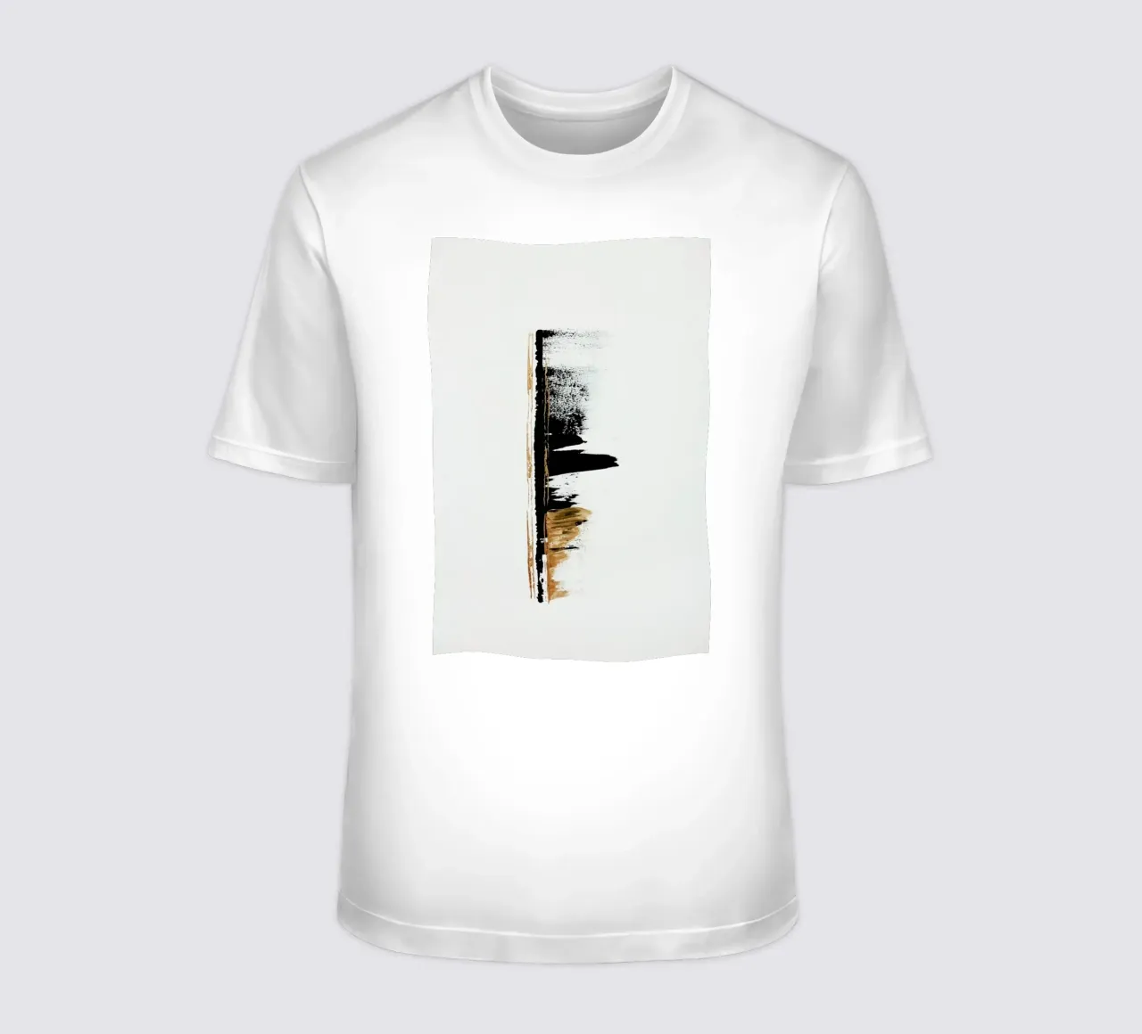 Gold And Black Minimal Abstract II t-shirt da Ingrid Beddoes