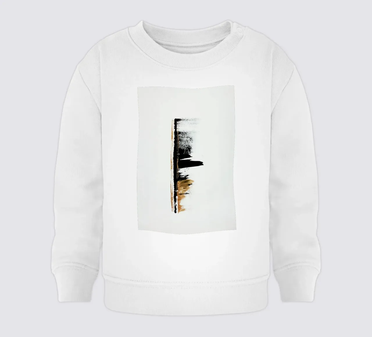 Gold And Black Minimal Abstract II felpa neonato da Ingrid Beddoes