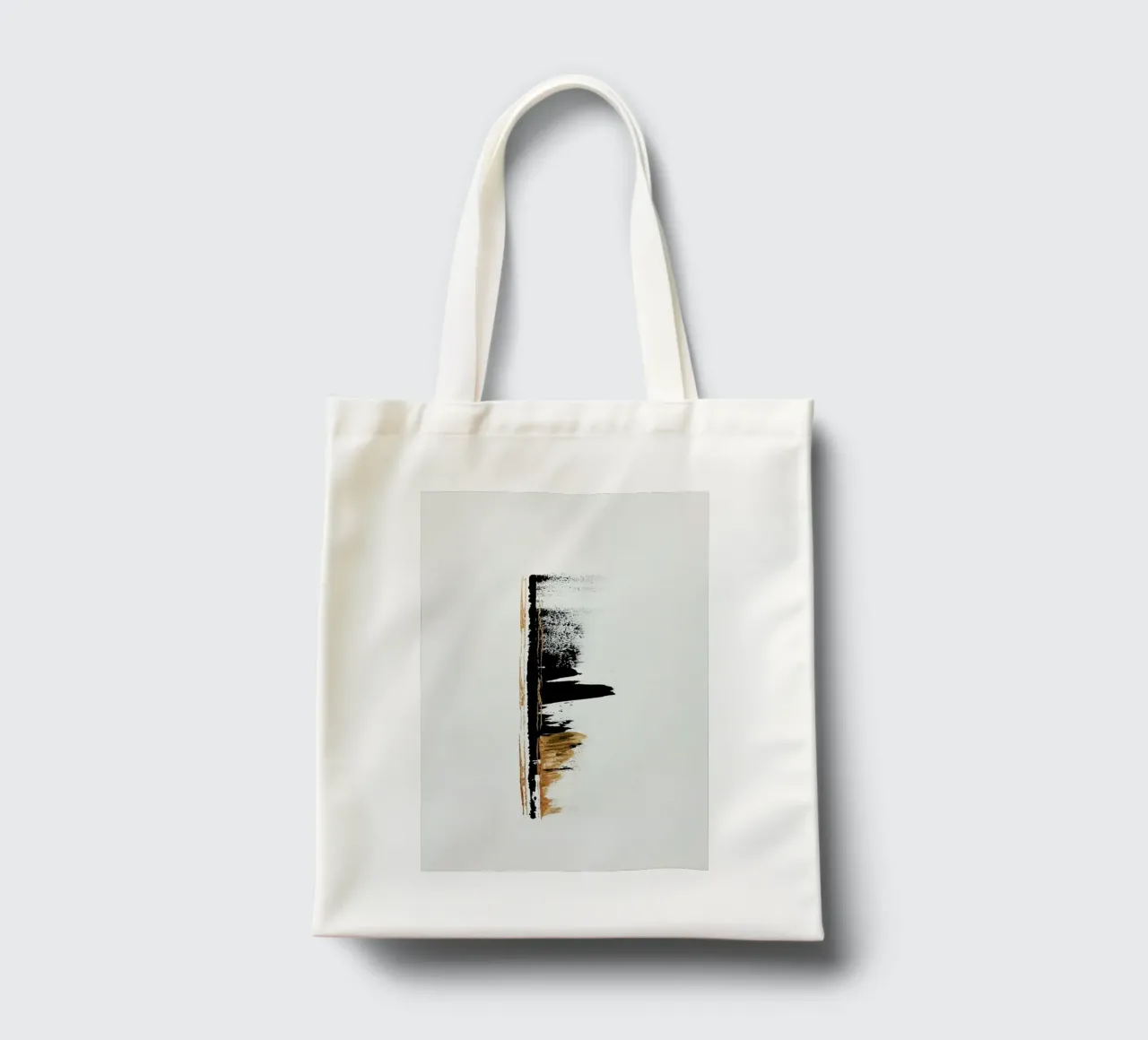 Gold And Black Minimal Abstract II borsa in juta da Ingrid Beddoes