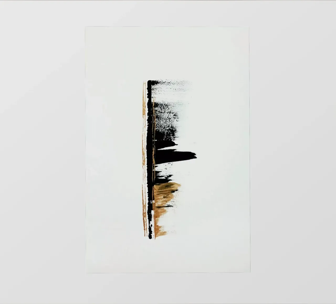 Gold And Black Minimal Abstract II pellicola backlit da Ingrid Beddoes