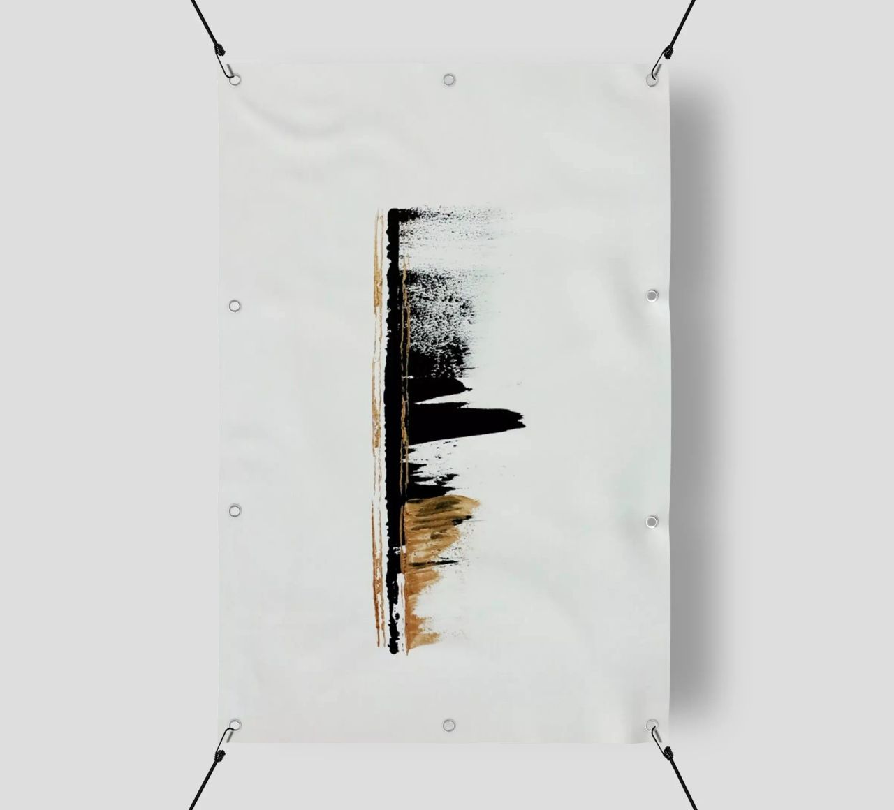 Gold And Black Minimal Abstract II telo in pvc da Ingrid Beddoes