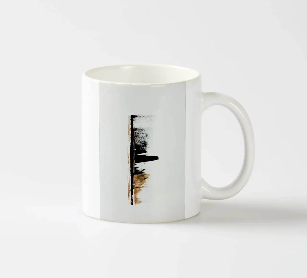 Gold And Black Minimal Abstract II Keramik Tasse von Ingrid Beddoes