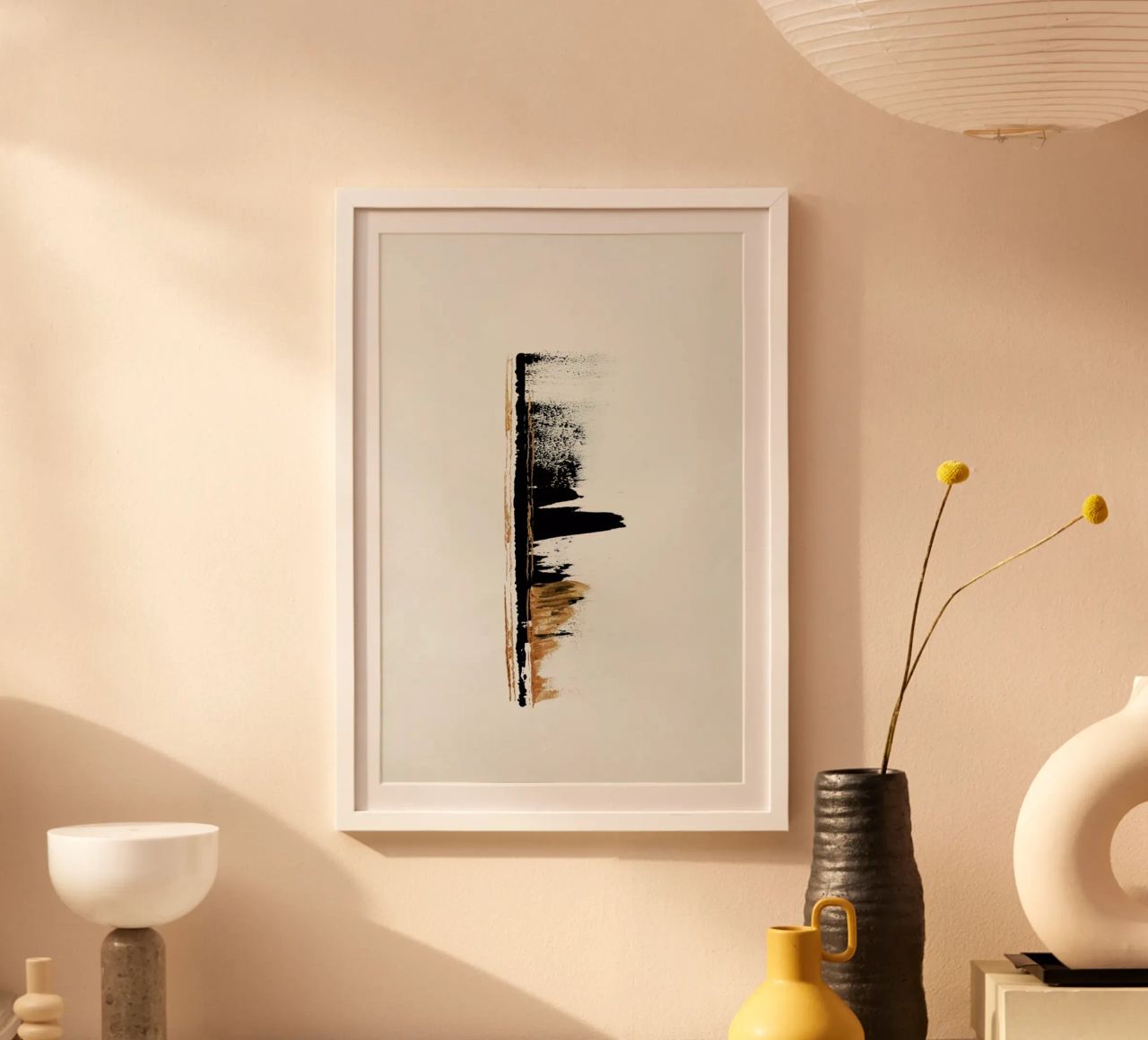 Gold And Black Minimal Abstract II poster da Ingrid Beddoes