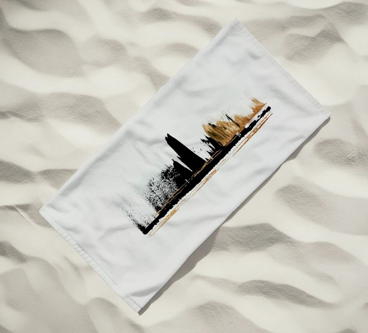 Gold And Black Minimal Abstract II telo mare da Ingrid Beddoes