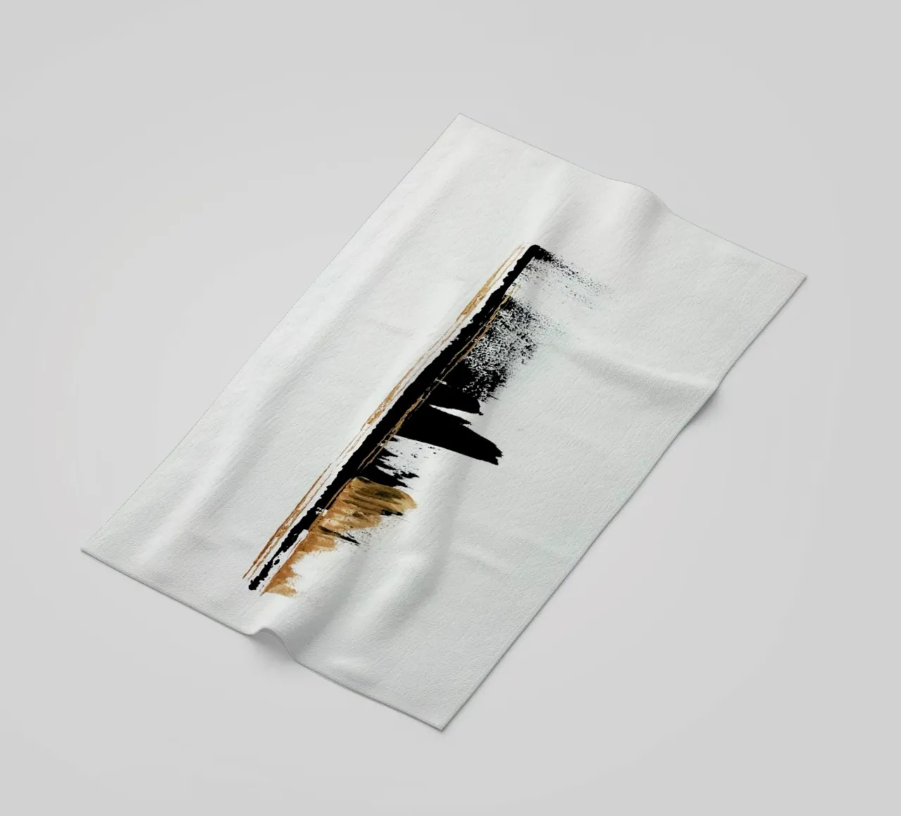 Gold And Black Minimal Abstract II toalla de playa de Ingrid Beddoes