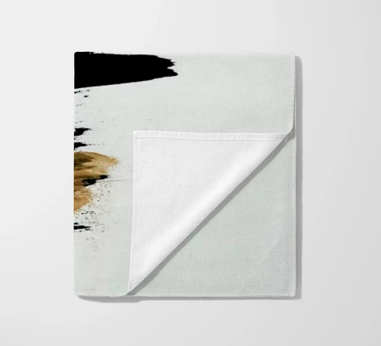 Gold And Black Minimal Abstract II toalla de playa de Ingrid Beddoes