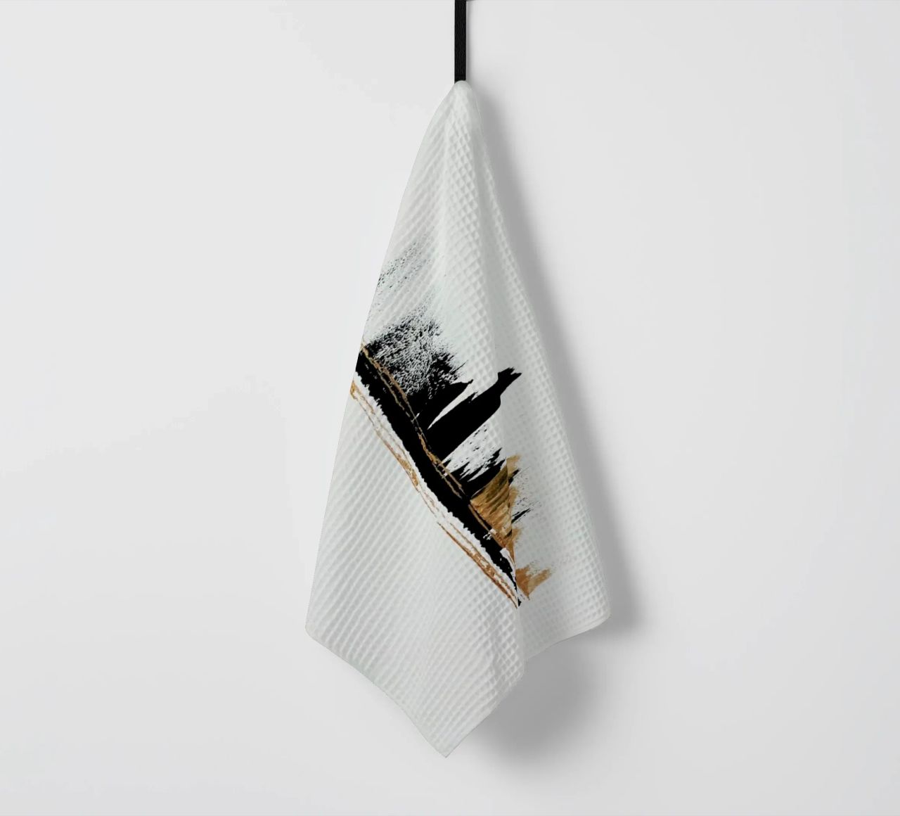 Gold And Black Minimal Abstract II canovaccio da cucina da Ingrid Beddoes