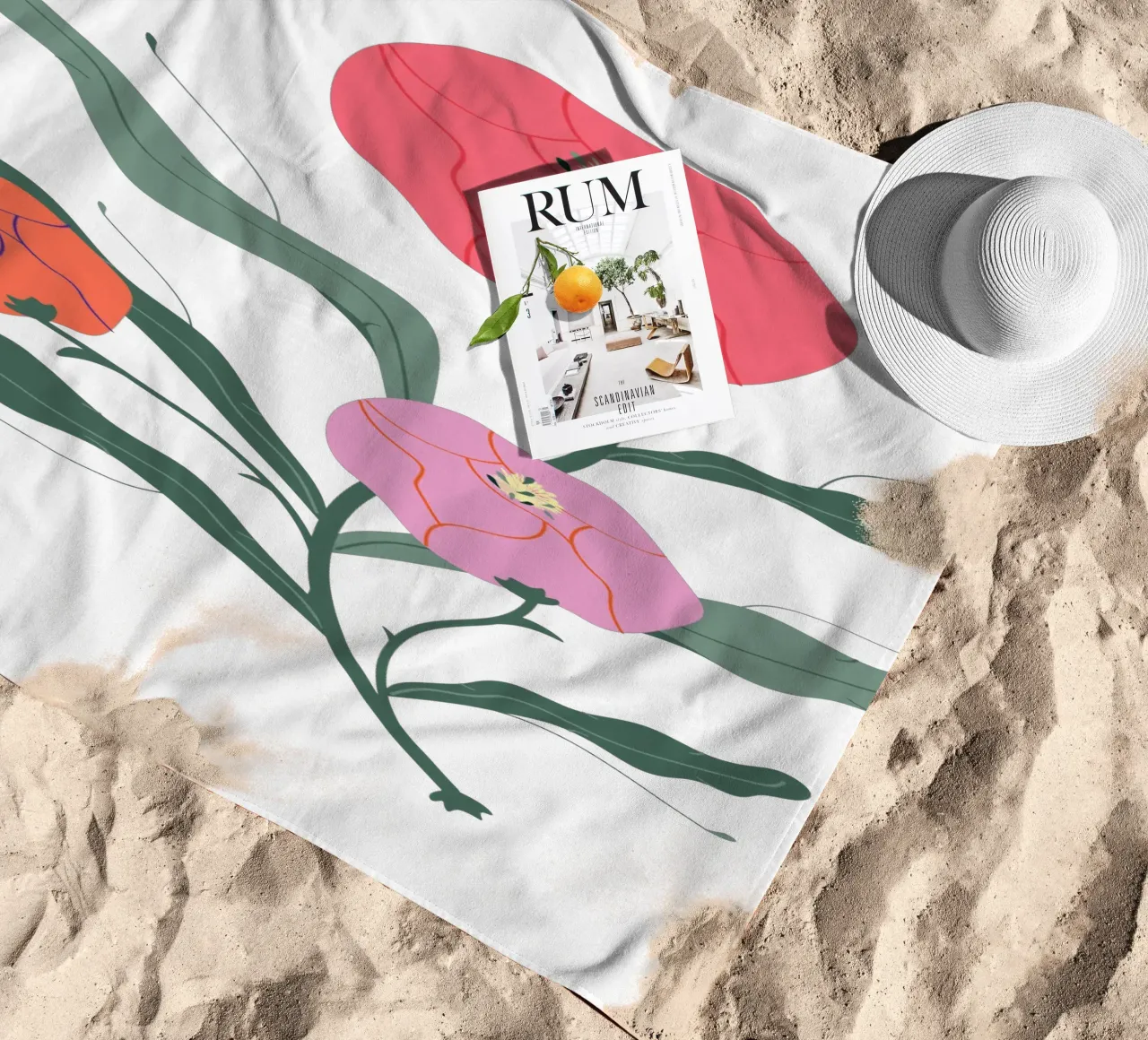 Peonie telo mare da Silvie Illustration