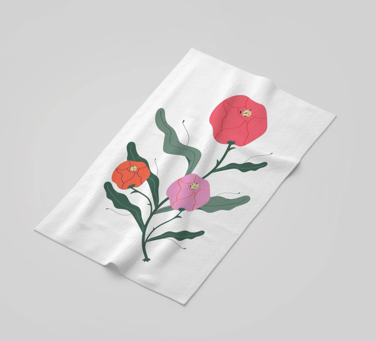 Peonie telo mare da Silvie Illustration