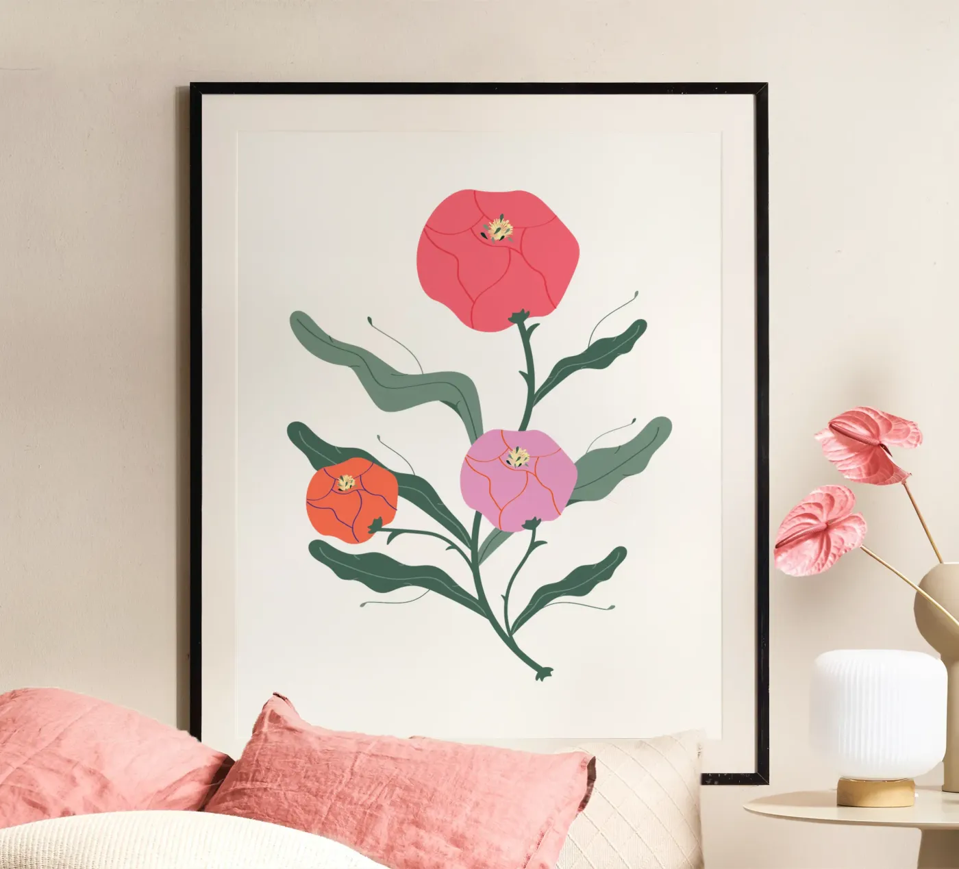 Pivoines poster de Silvie Illustration