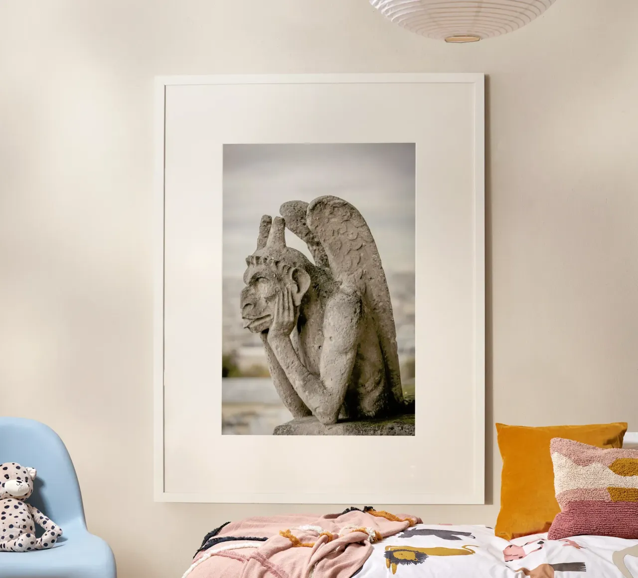 Stryge  Notre Dame poster con telaio in alluminio da Magdalena Martin Photography