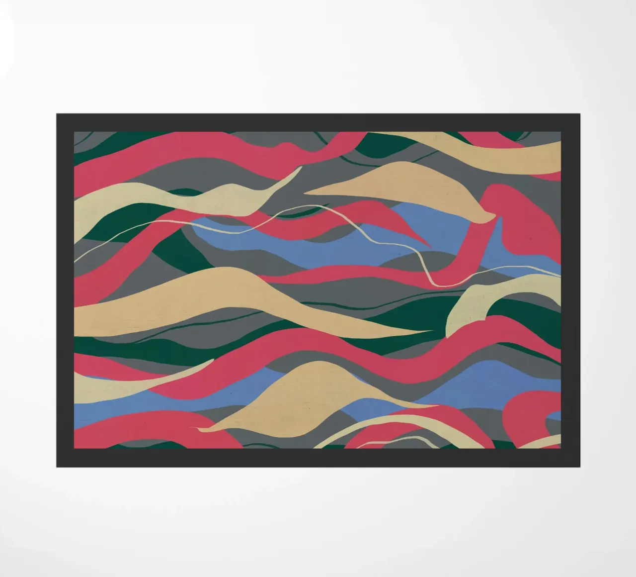 Color flow abstract painting doormat by Little Dean
