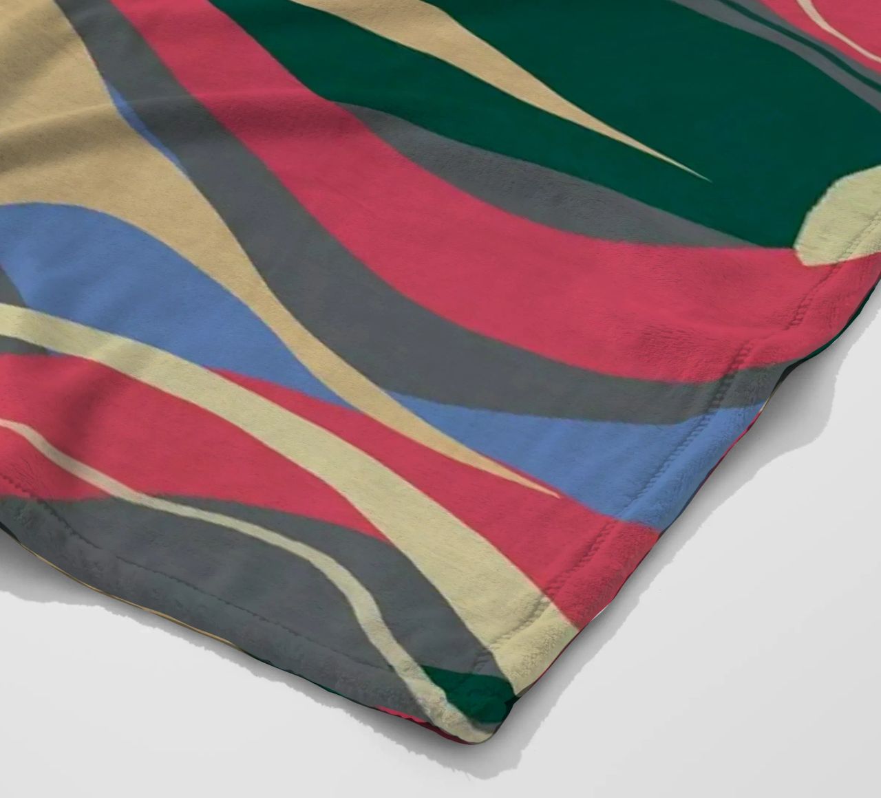 Pittura astratta a flusso di colore coperta in pile da Little Dean
