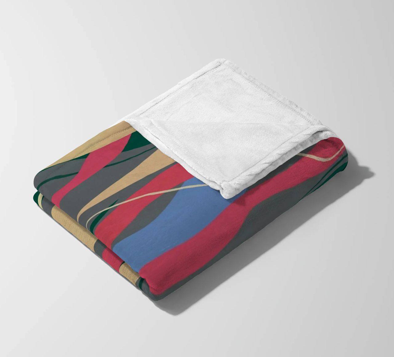 Pittura astratta a flusso di colore coperta in pile da Little Dean