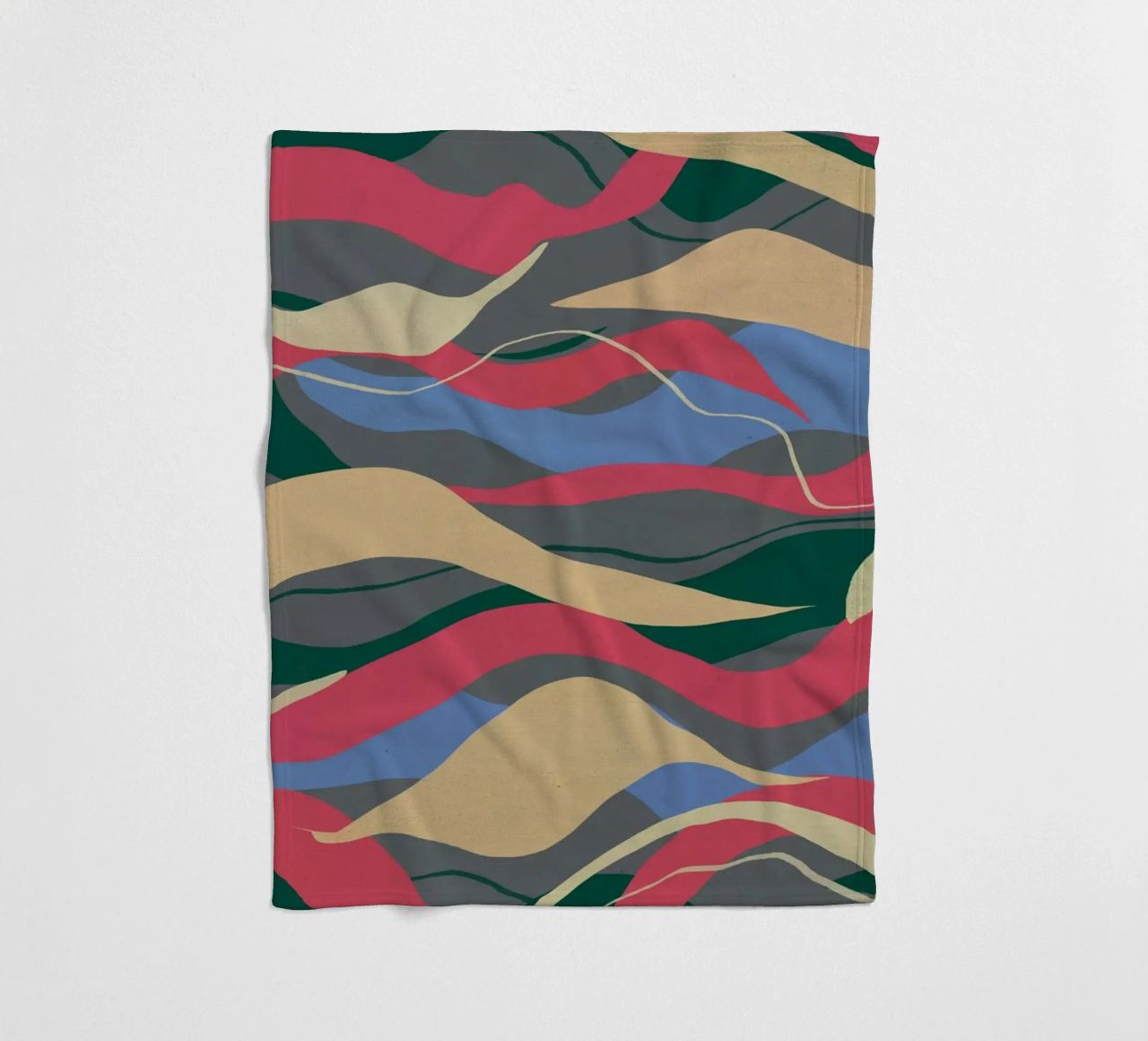 Pittura astratta a flusso di colore coperta in pile da Little Dean