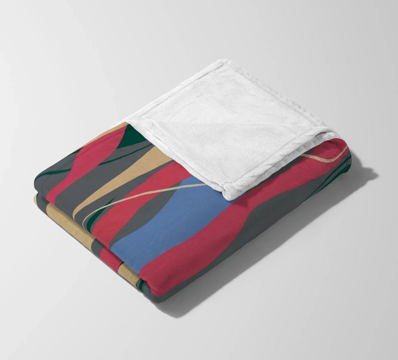 Pittura astratta a flusso di colore coperta in pile da Little Dean