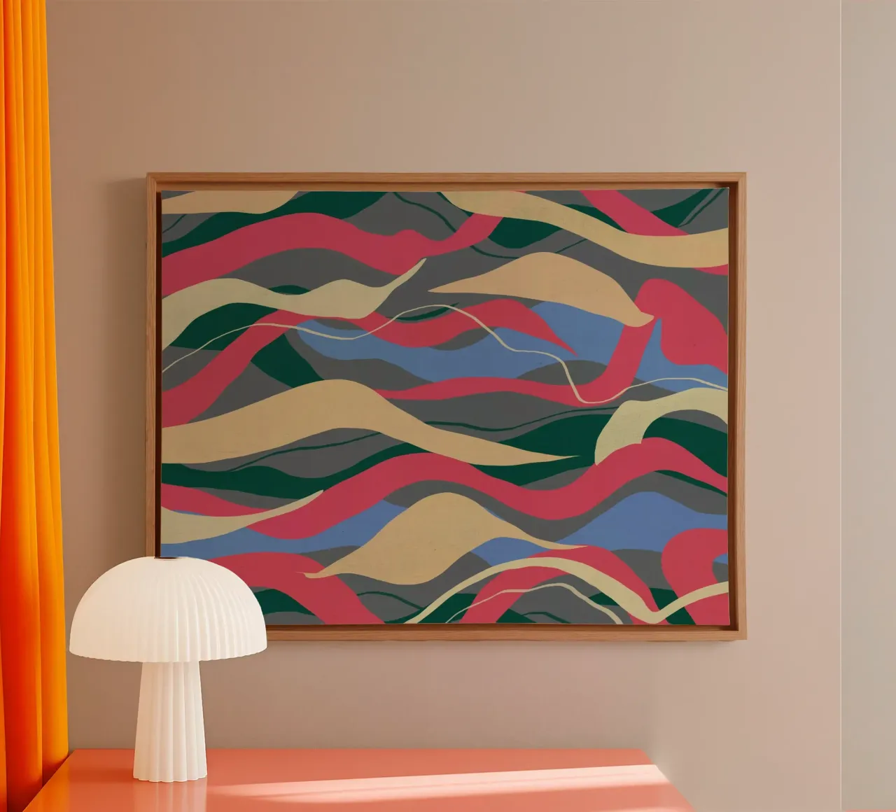Color flow abstract painting canvas by Little Dean