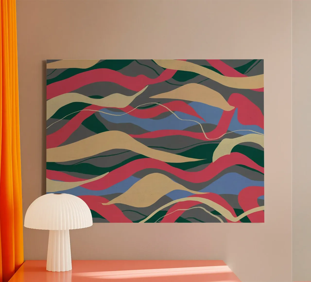 Color flow abstract painting canvas by Little Dean