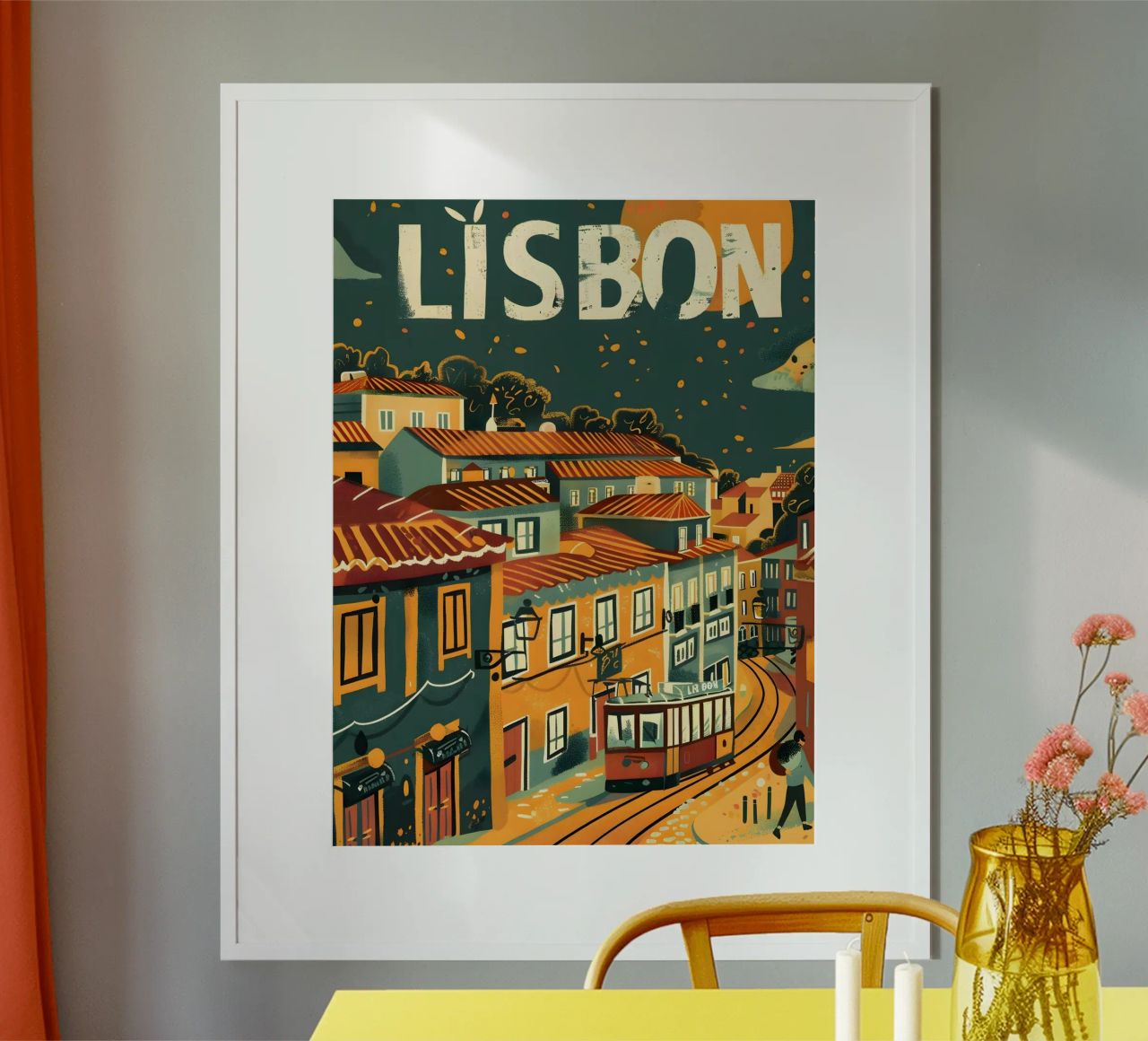 Lisbonne art vintage poster de Vintage Travel Art