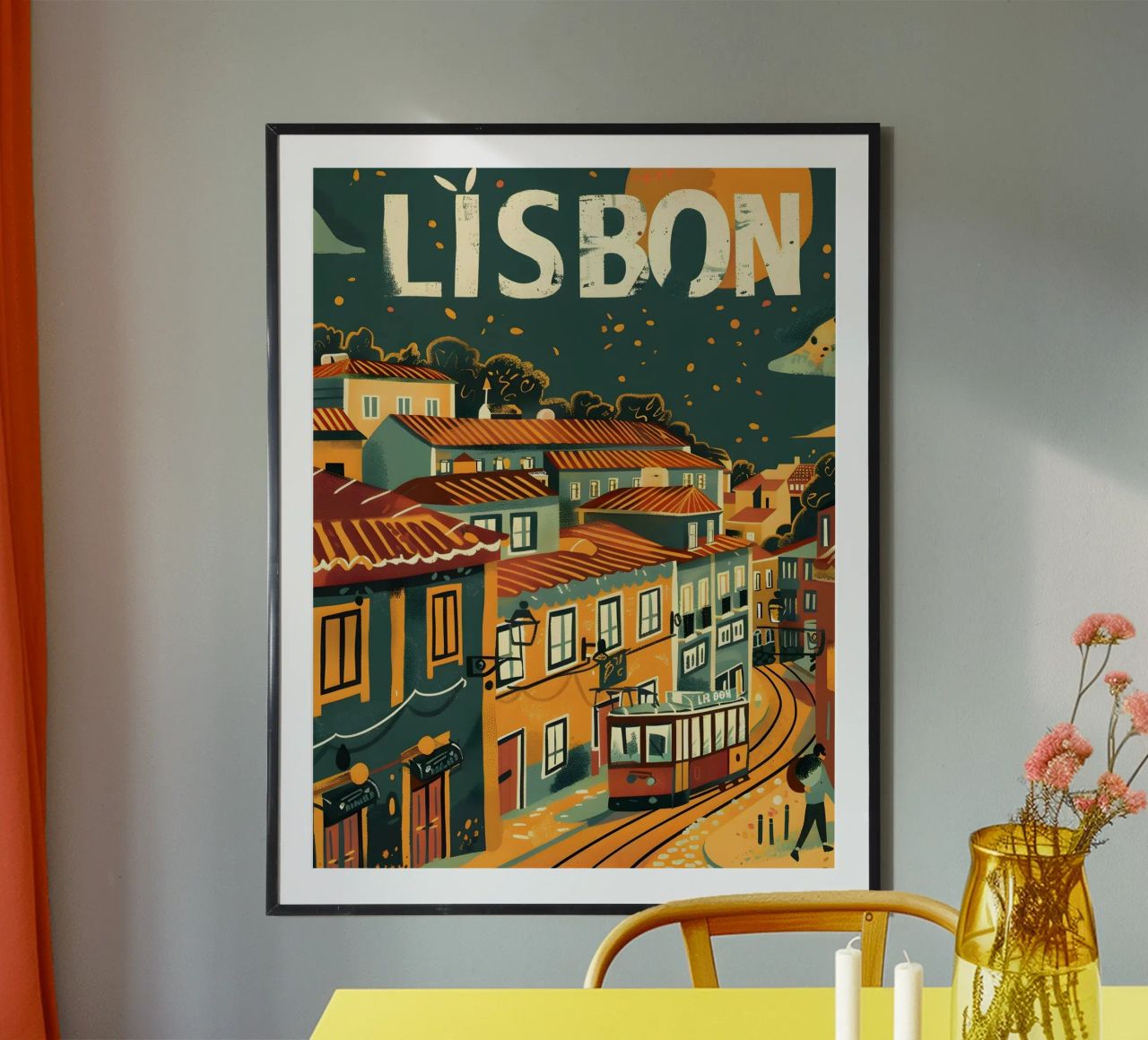 Lisbonne art vintage poster de Vintage Travel Art
