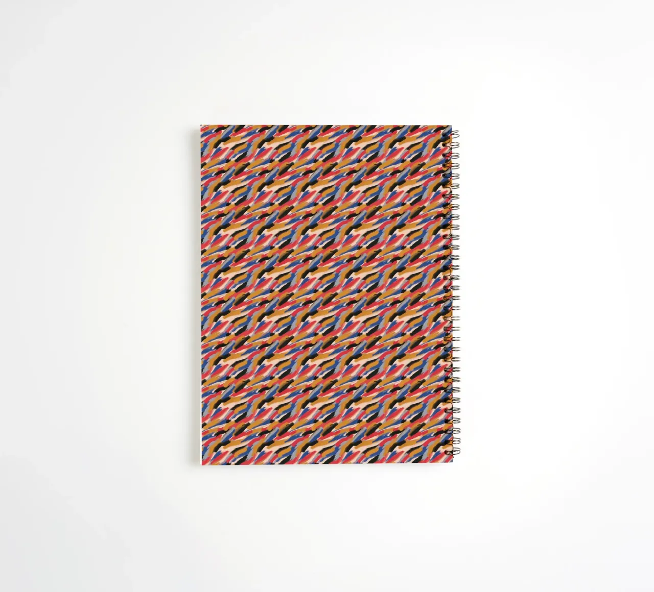 Repetitive brush strokes pattern spiral notebook by Little Dean