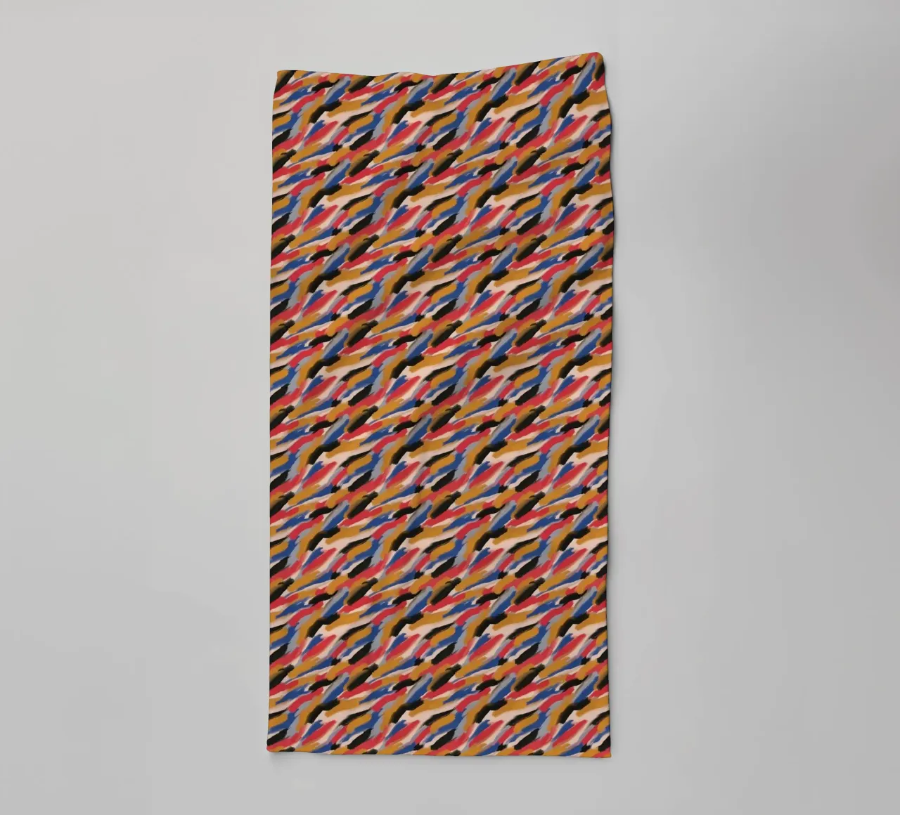 Repetitive brush strokes pattern towel by Little Dean