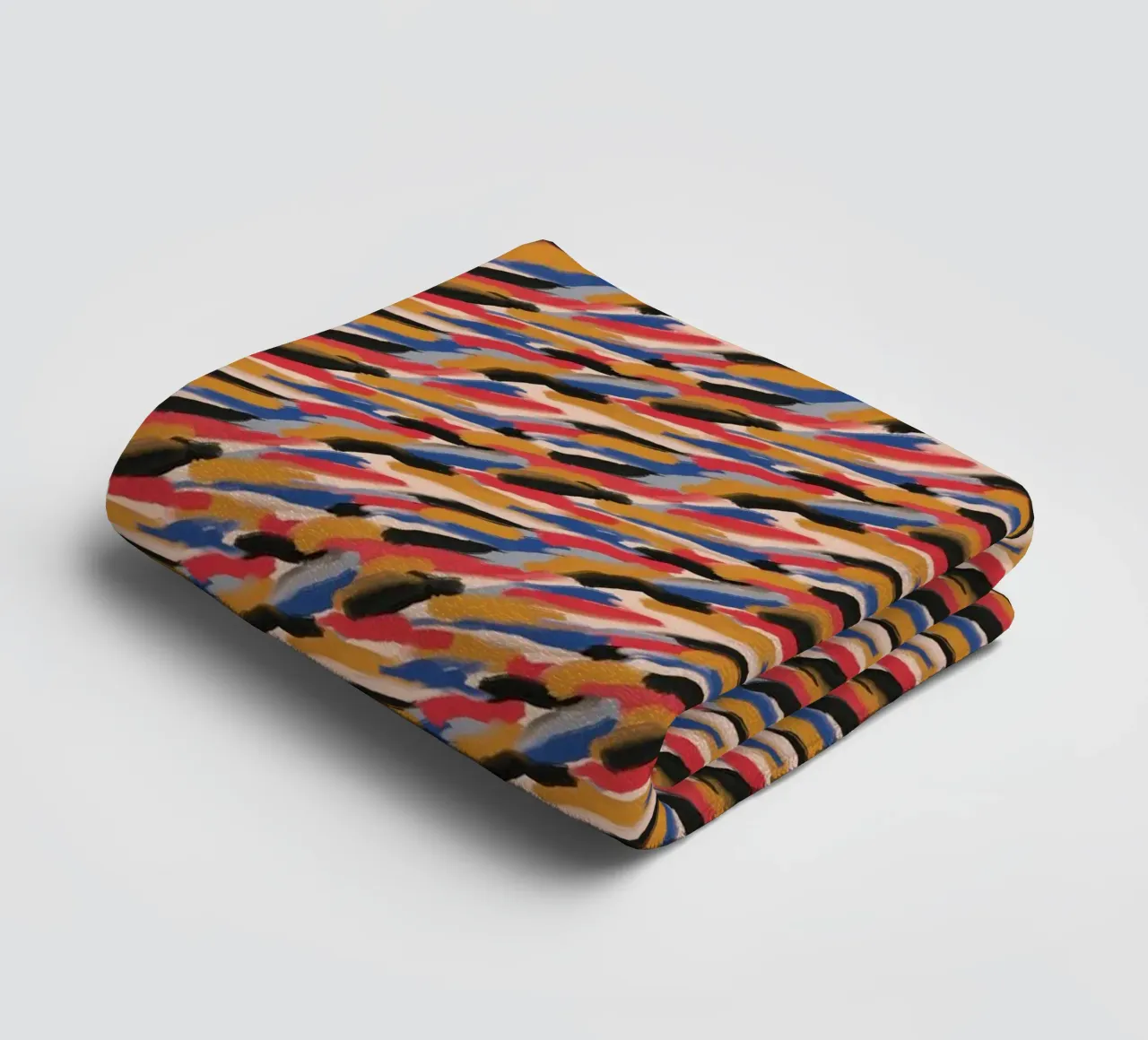 Repetitive brush strokes pattern towel by Little Dean