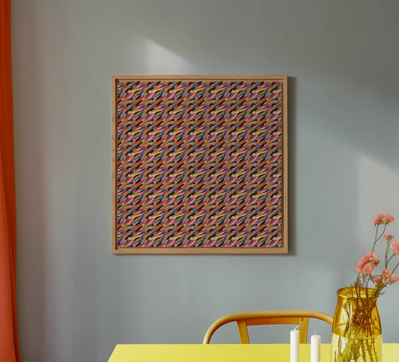 Schema di pennellate ripetitive alluminio dibond da Little Dean