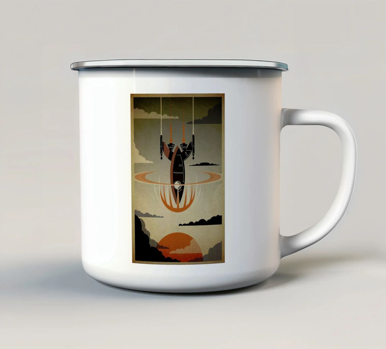 The Return taza de esmalte de Danny Haas