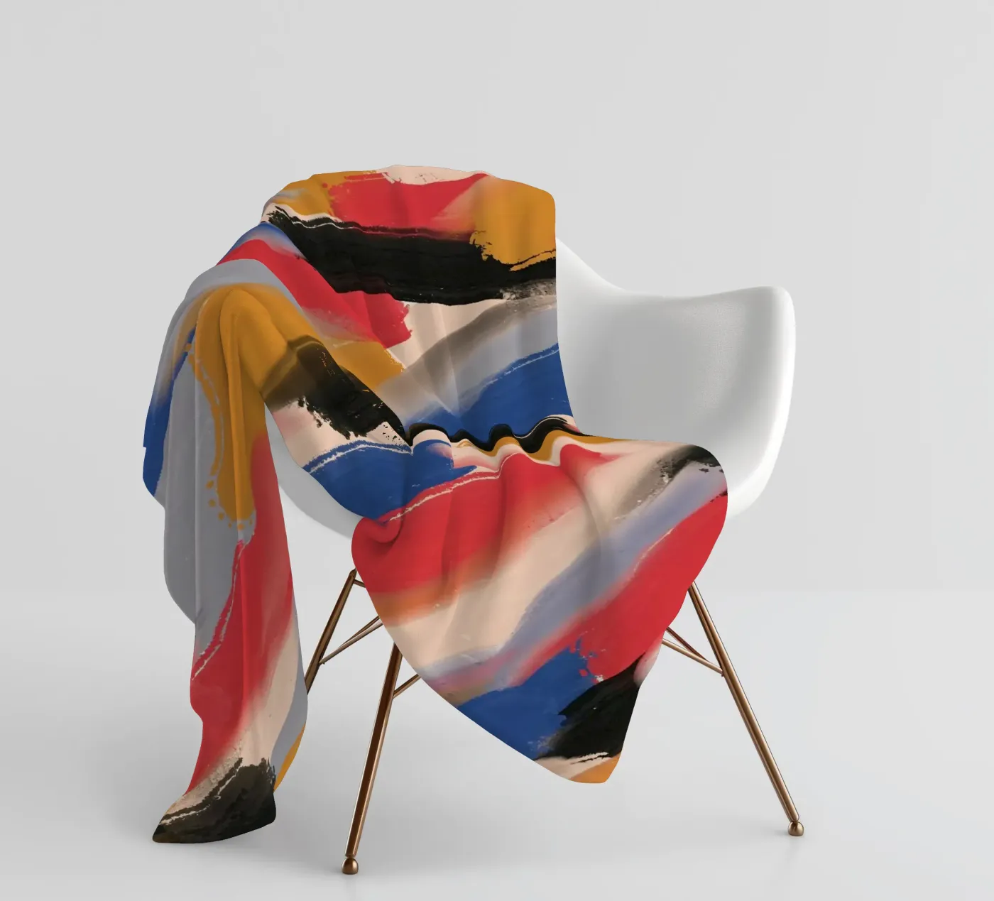 Diagonal brushstrokes pattern Fleecedecke von Little Dean