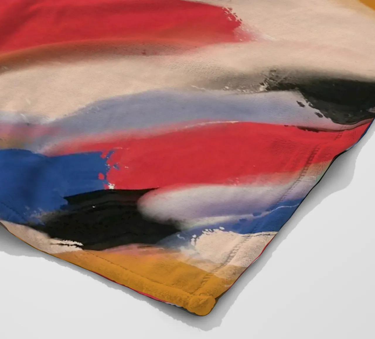 Diagonal brushstrokes pattern fleece blanket by Little Dean