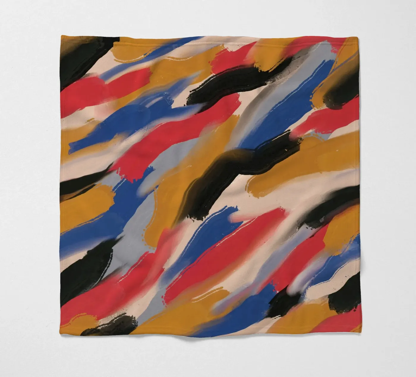 Diagonal brushstrokes pattern Fleecedecke von Little Dean