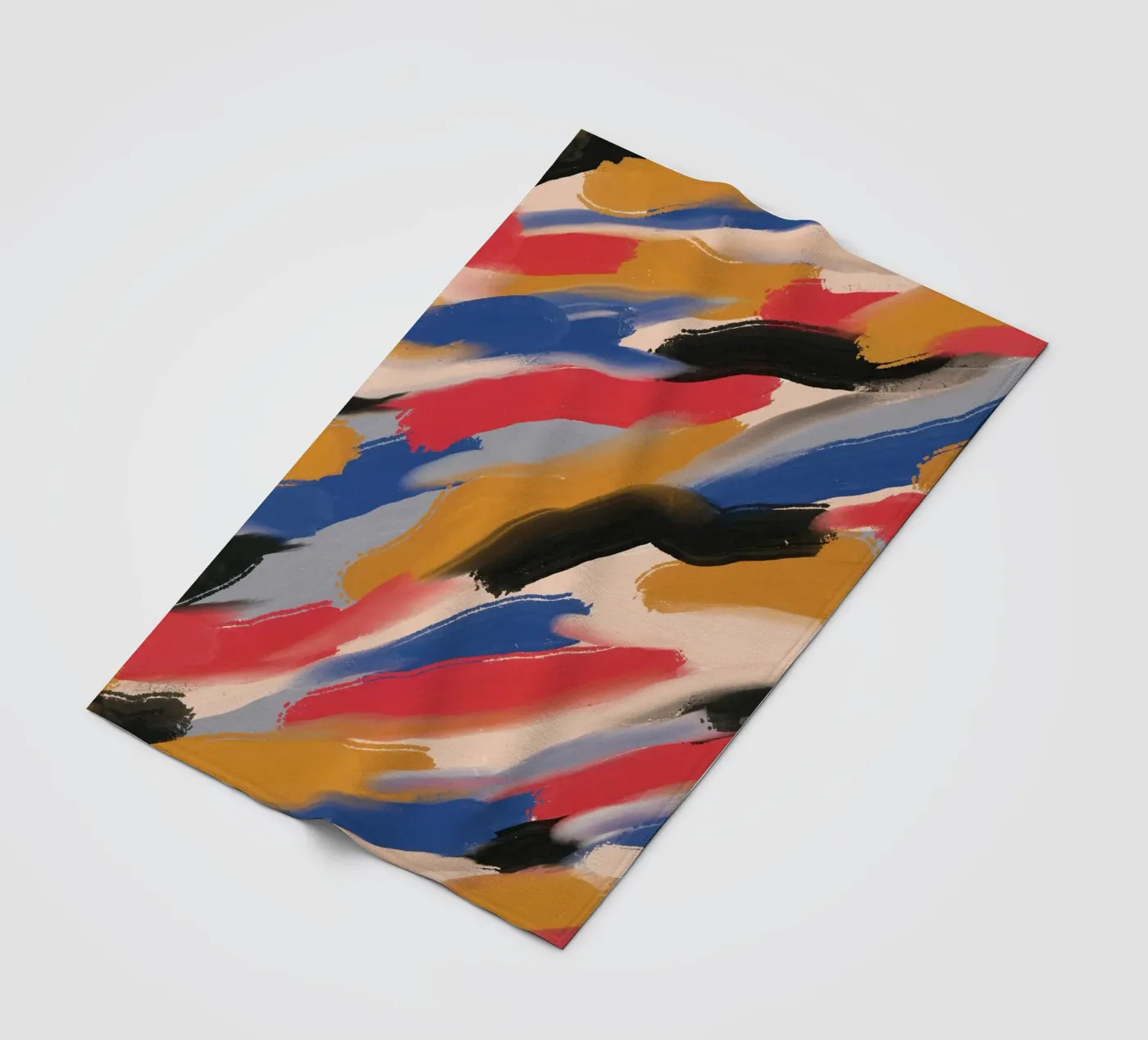 Diagonal brushstrokes pattern Fleecedecke von Little Dean