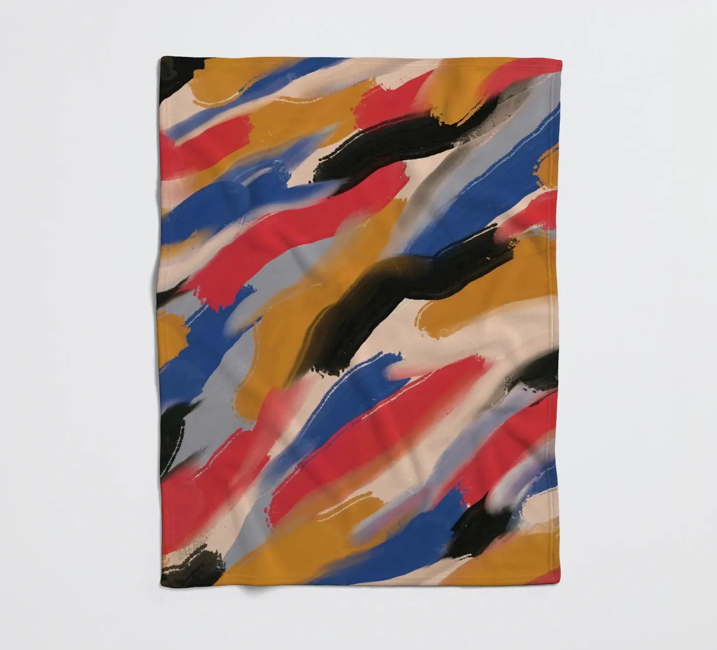 Diagonal brushstrokes pattern Fleecedecke von Little Dean