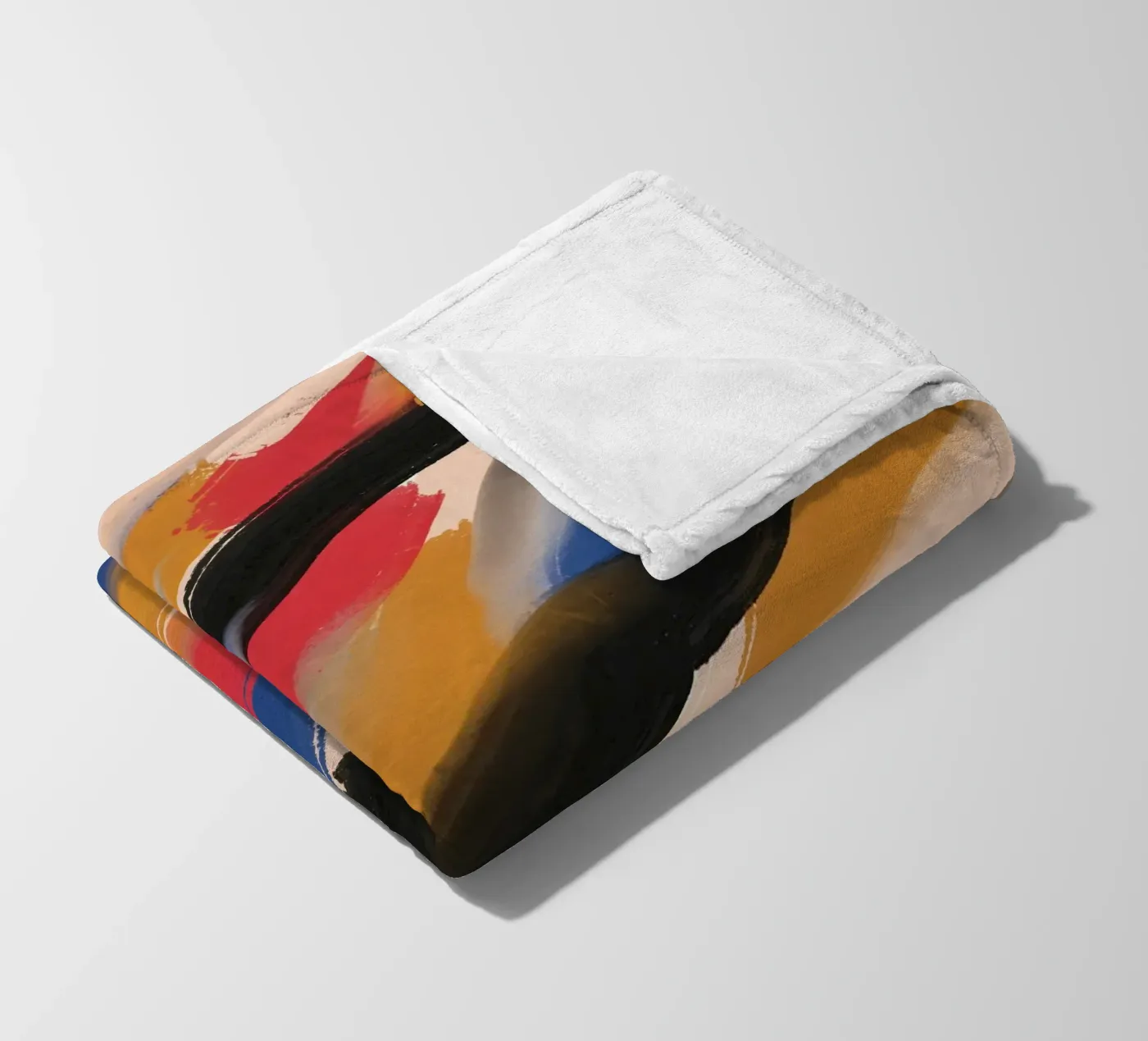 Diagonal brushstrokes pattern Fleecedecke von Little Dean