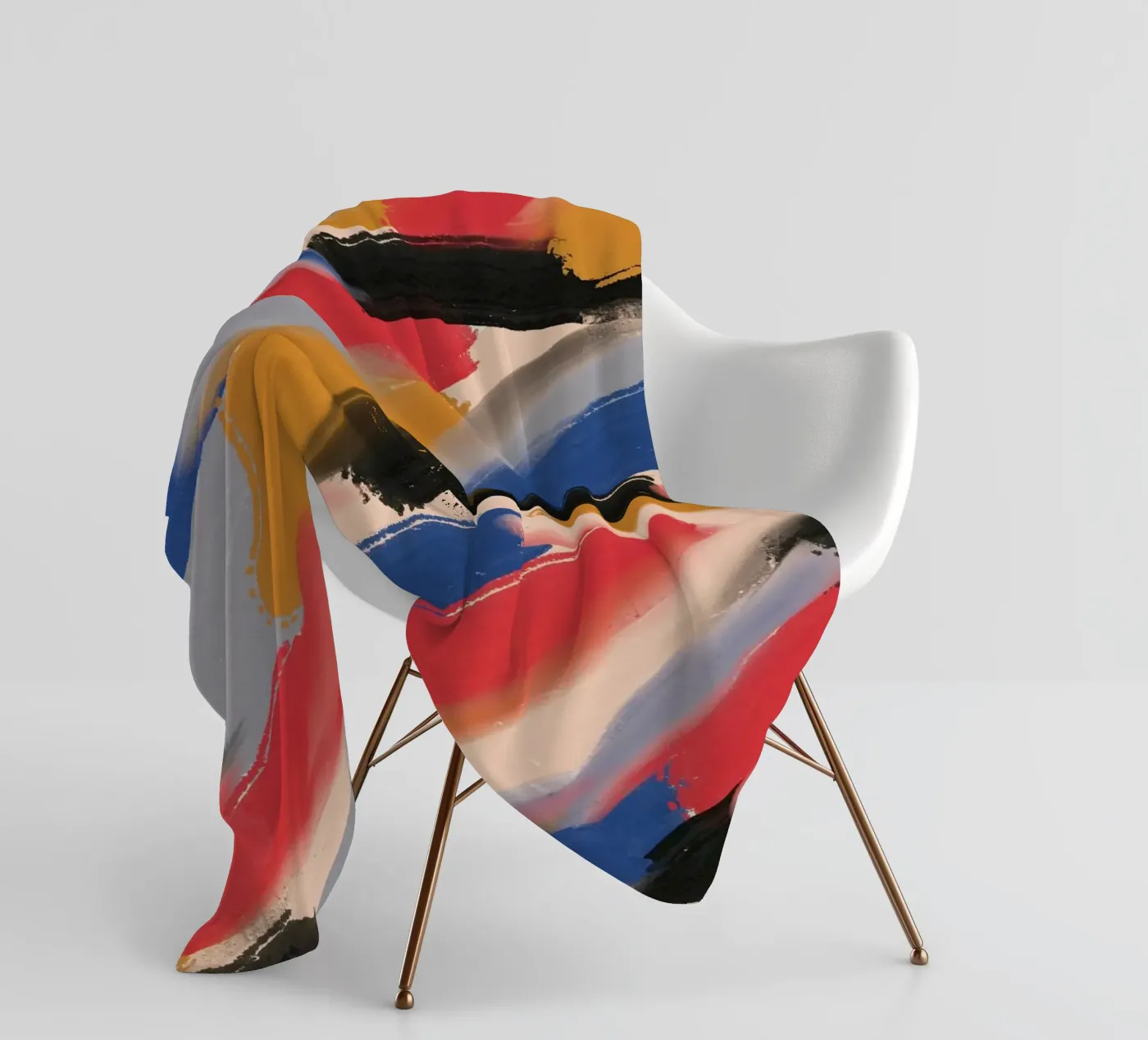 Diagonal brushstrokes pattern Fleecedecke von Little Dean