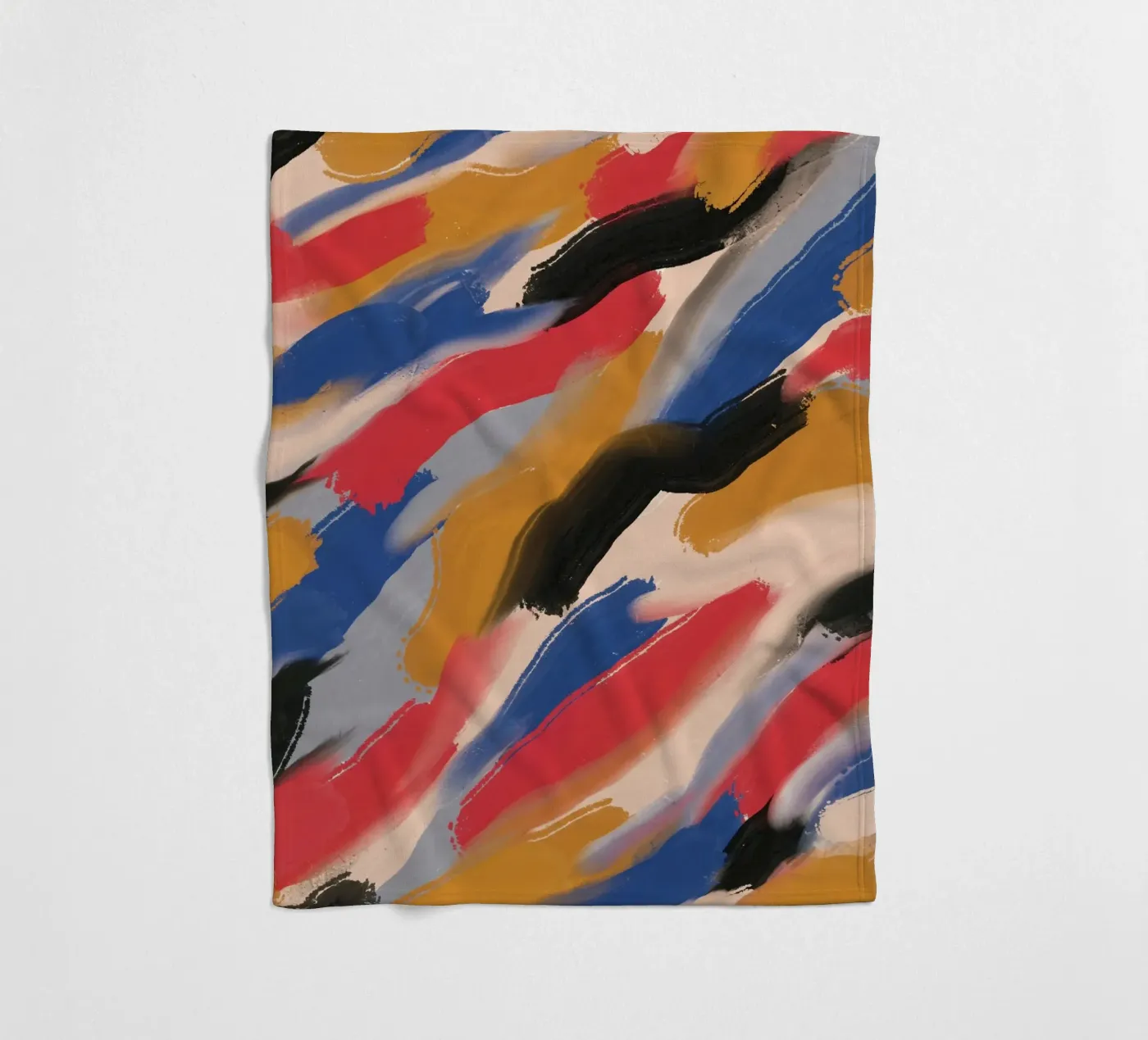 Diagonal brushstrokes pattern Fleecedecke von Little Dean