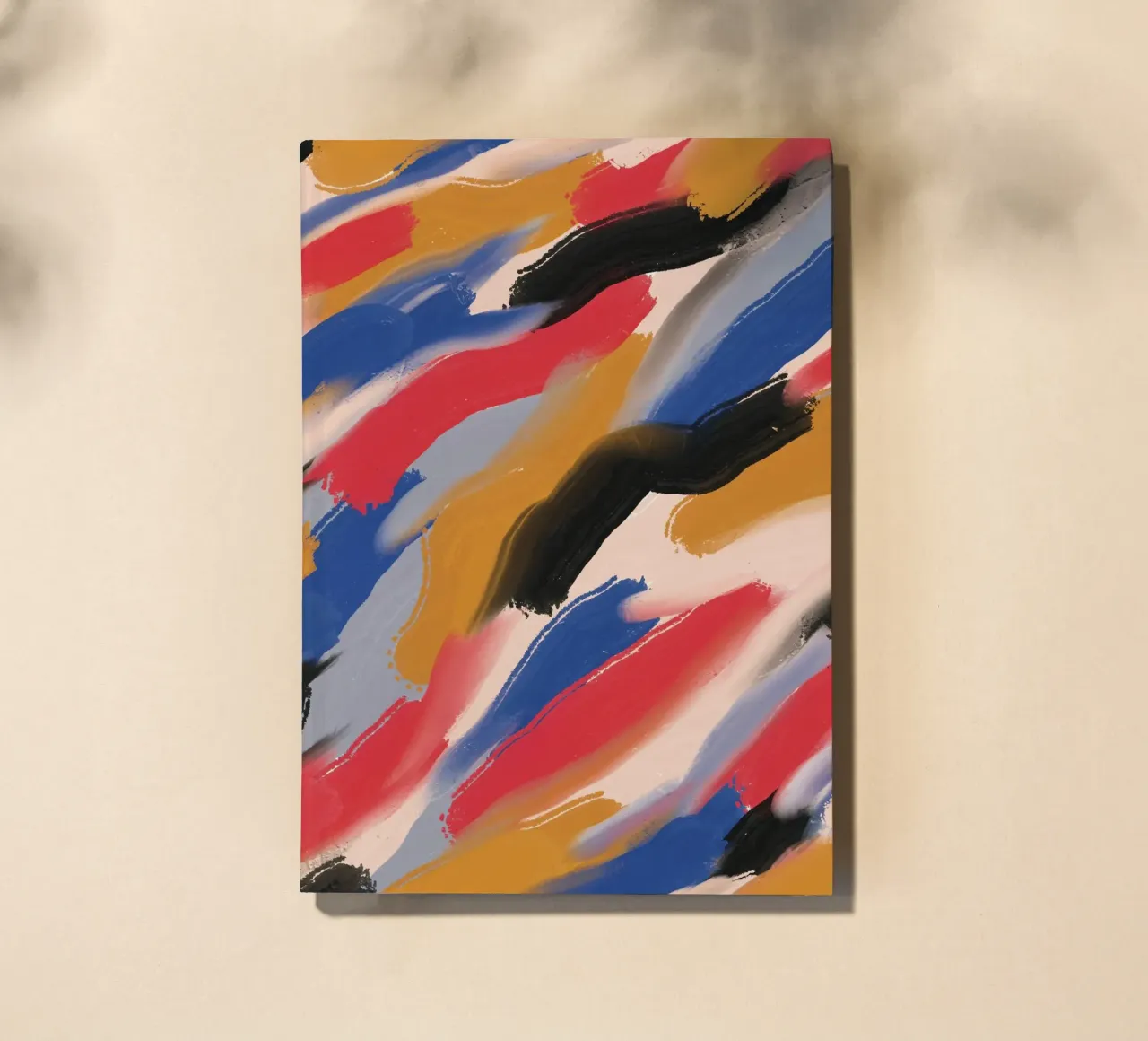 Diagonal brushstrokes pattern notebook by Little Dean