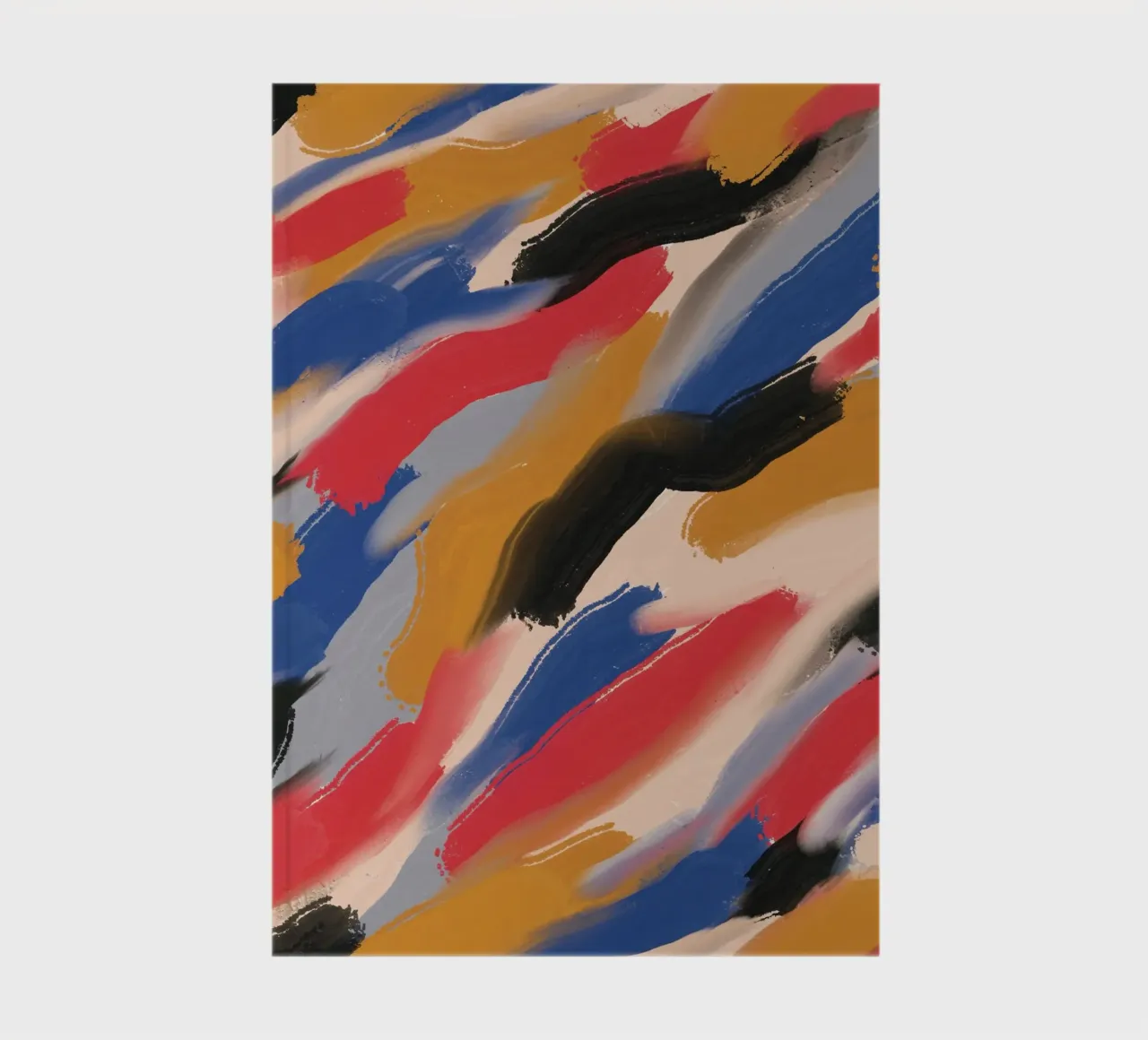 Diagonal brushstrokes pattern notebook by Little Dean