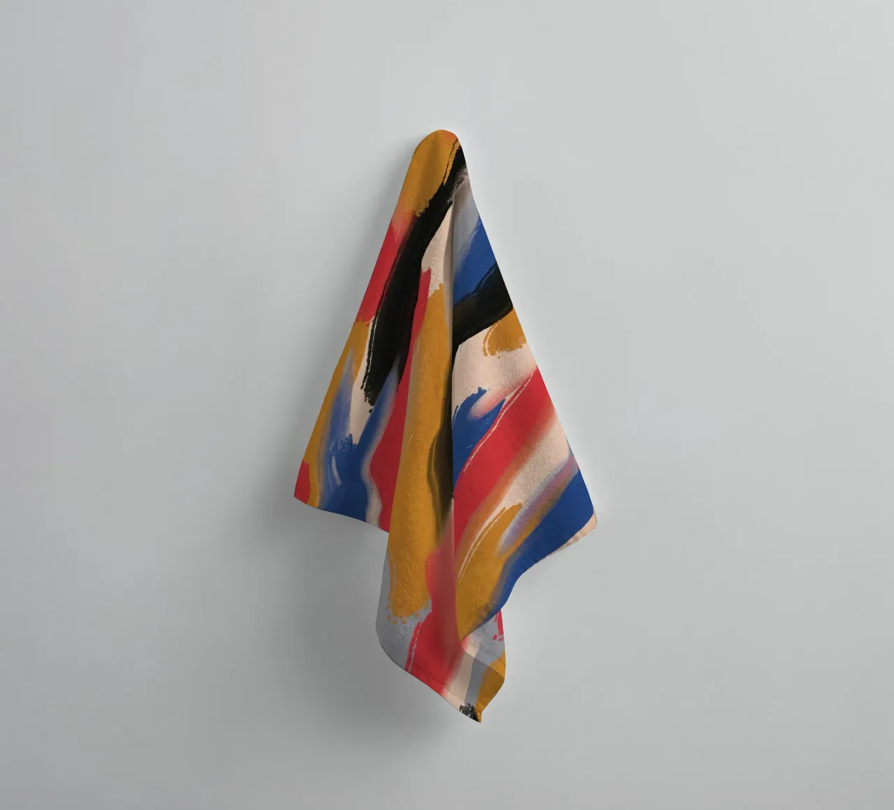 Diagonal brushstrokes pattern towel by Little Dean