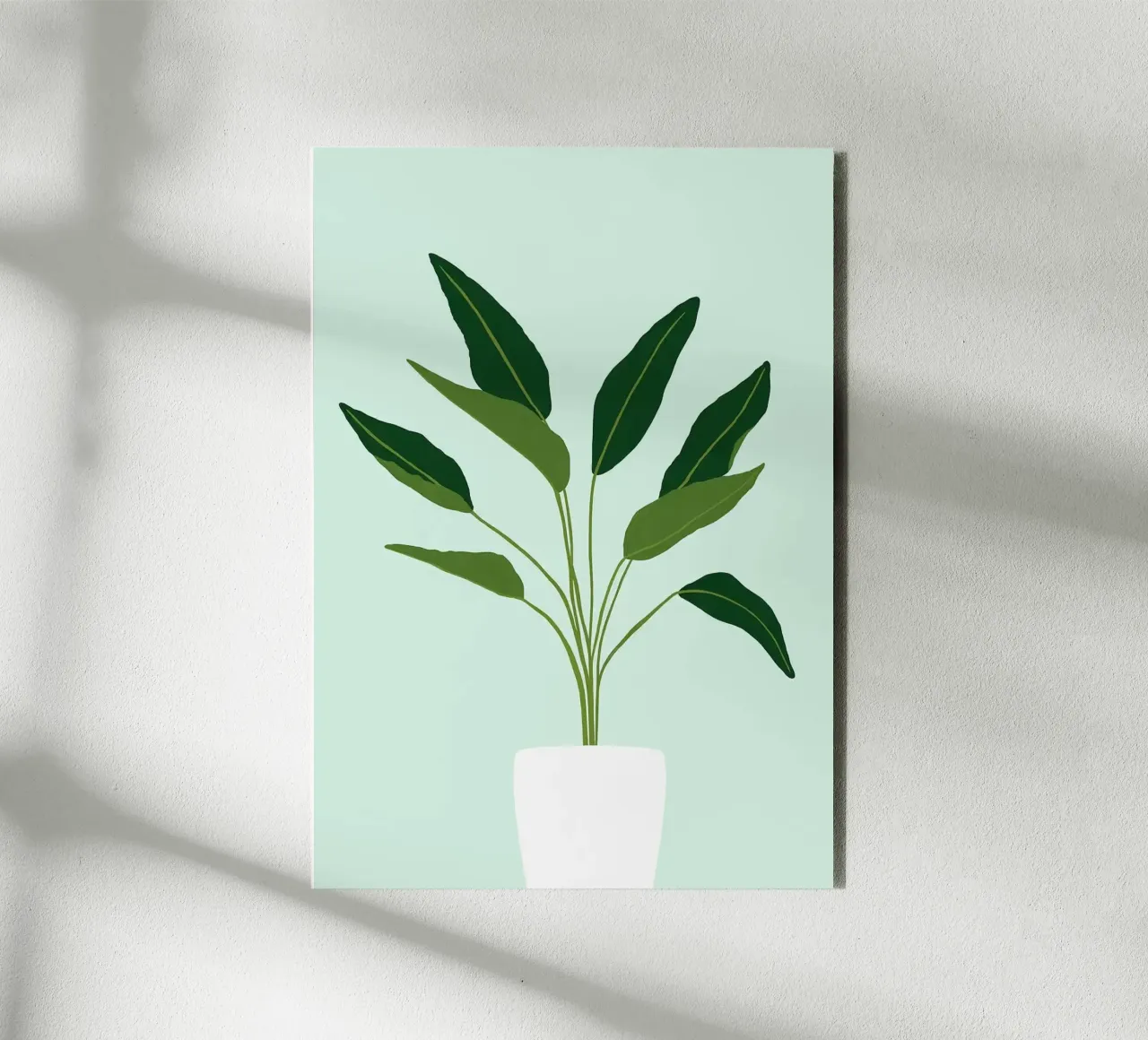 pianta in vaso alluminio dibond da Abstract Botanical Art
