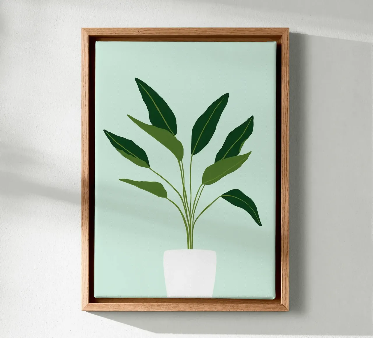 pianta in vaso tela con Cornice a cassetta da Abstract Botanical Art