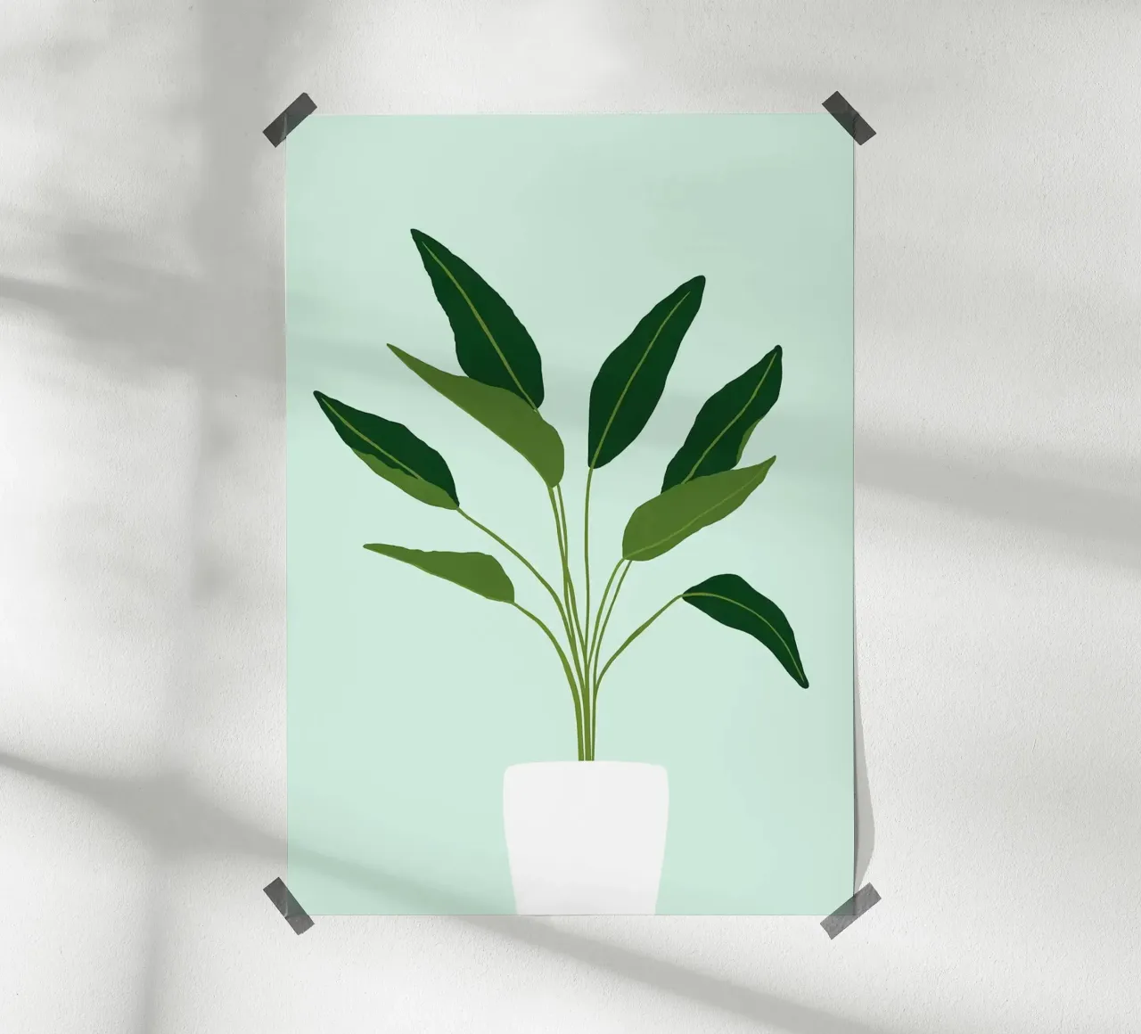 pianta in vaso poster da Abstract Botanical Art