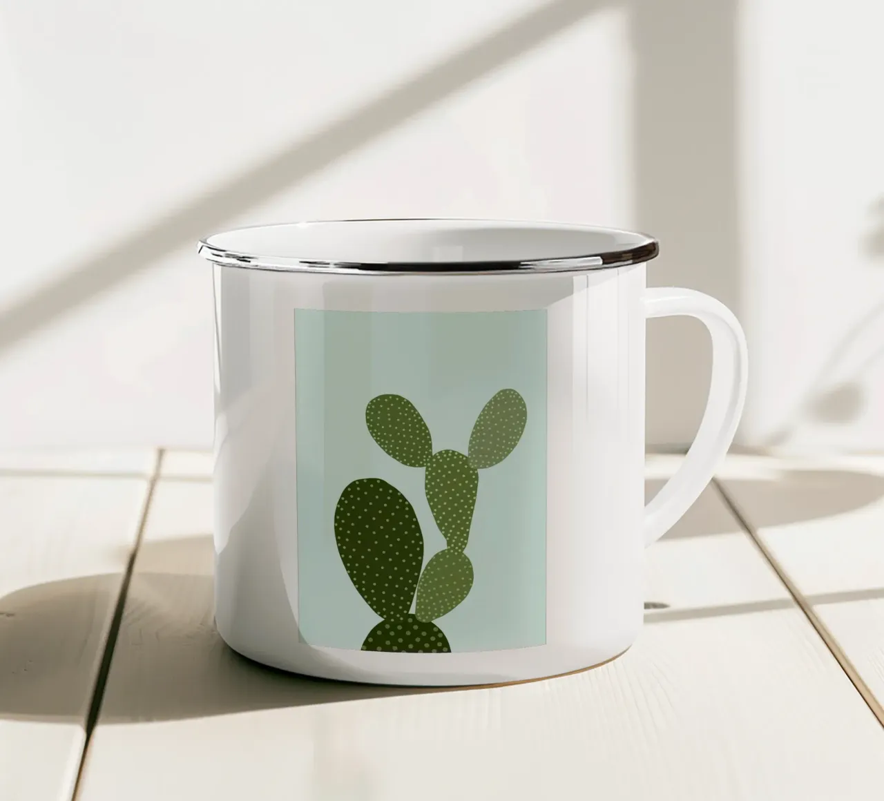 cactus tazza in smalto da Abstract Botanical Art