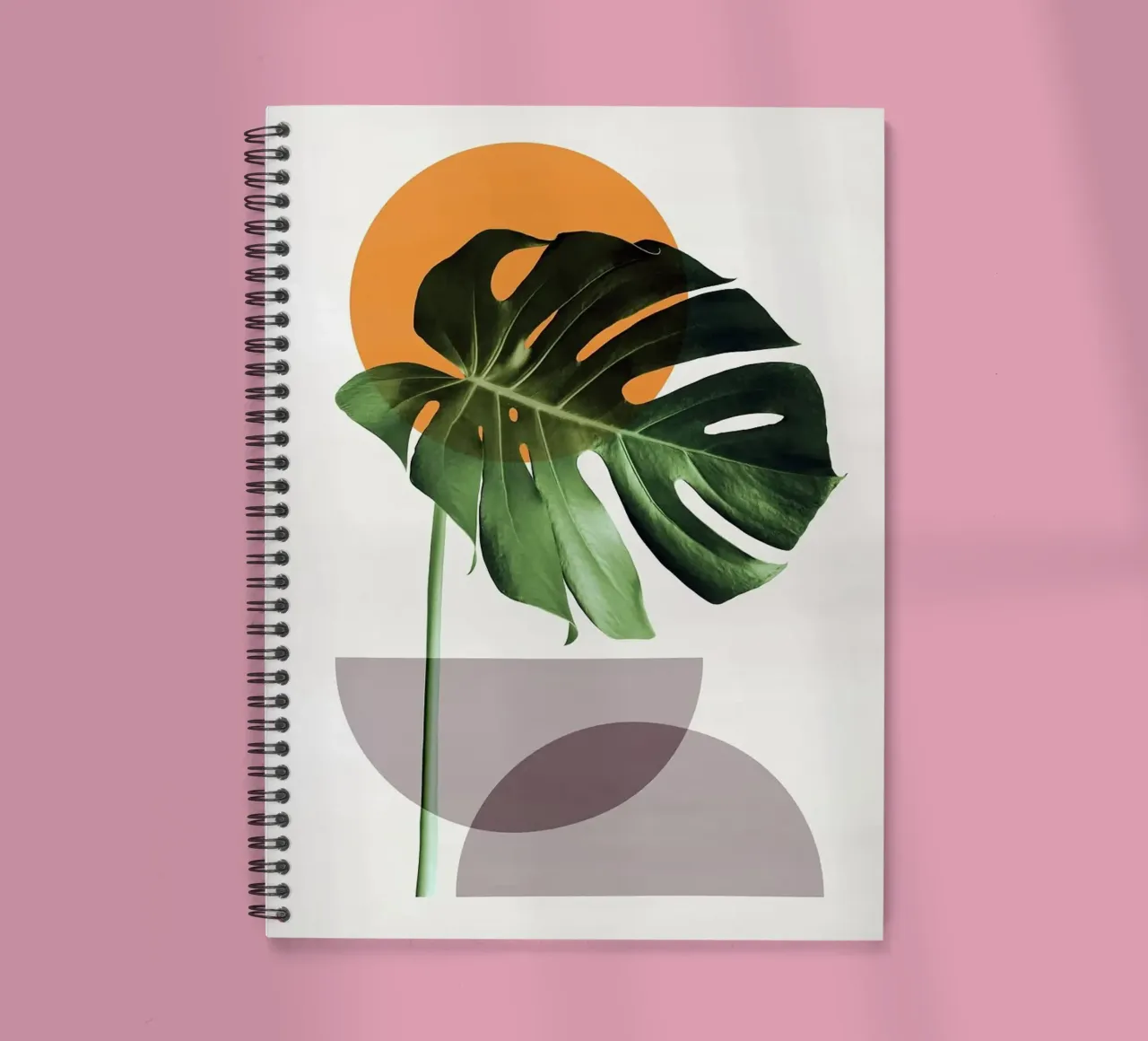 monstera leaf spiral notebook by Abstract Botanical Art