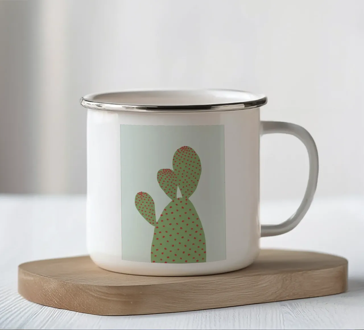 cactus tazza in smalto da Abstract Botanical Art