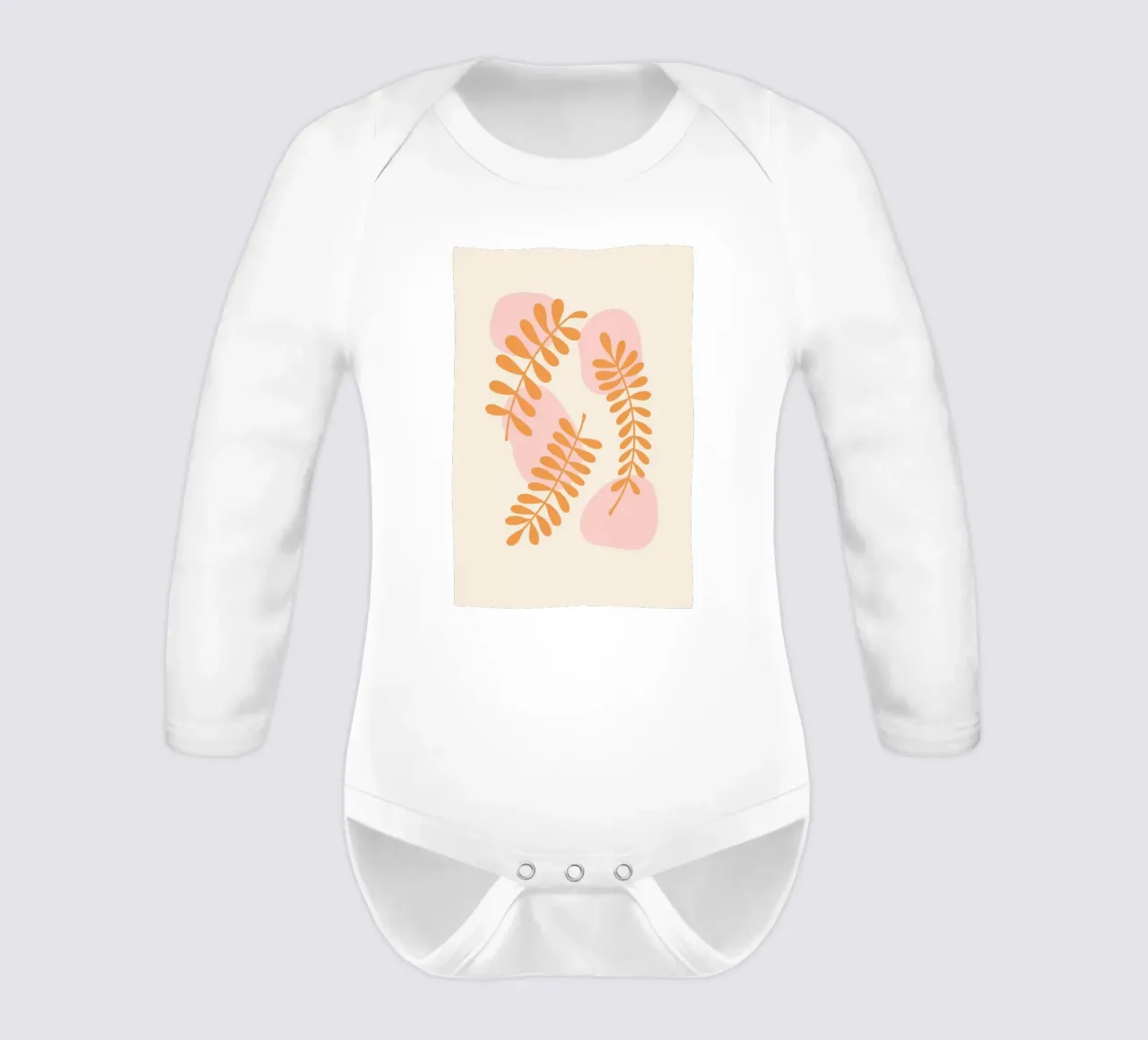 Frond 2 long-sleeve baby romper by Galaxy Eyes