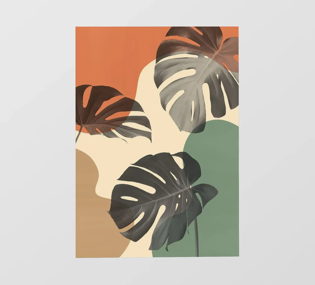 foglie di monstera pellicola backlit da Abstract Botanical Art
