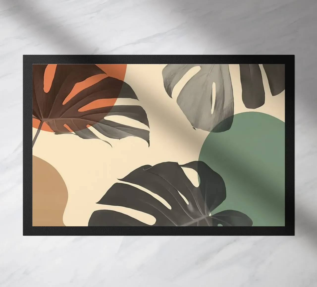 foglie di monstera zerbino da Abstract Botanical Art